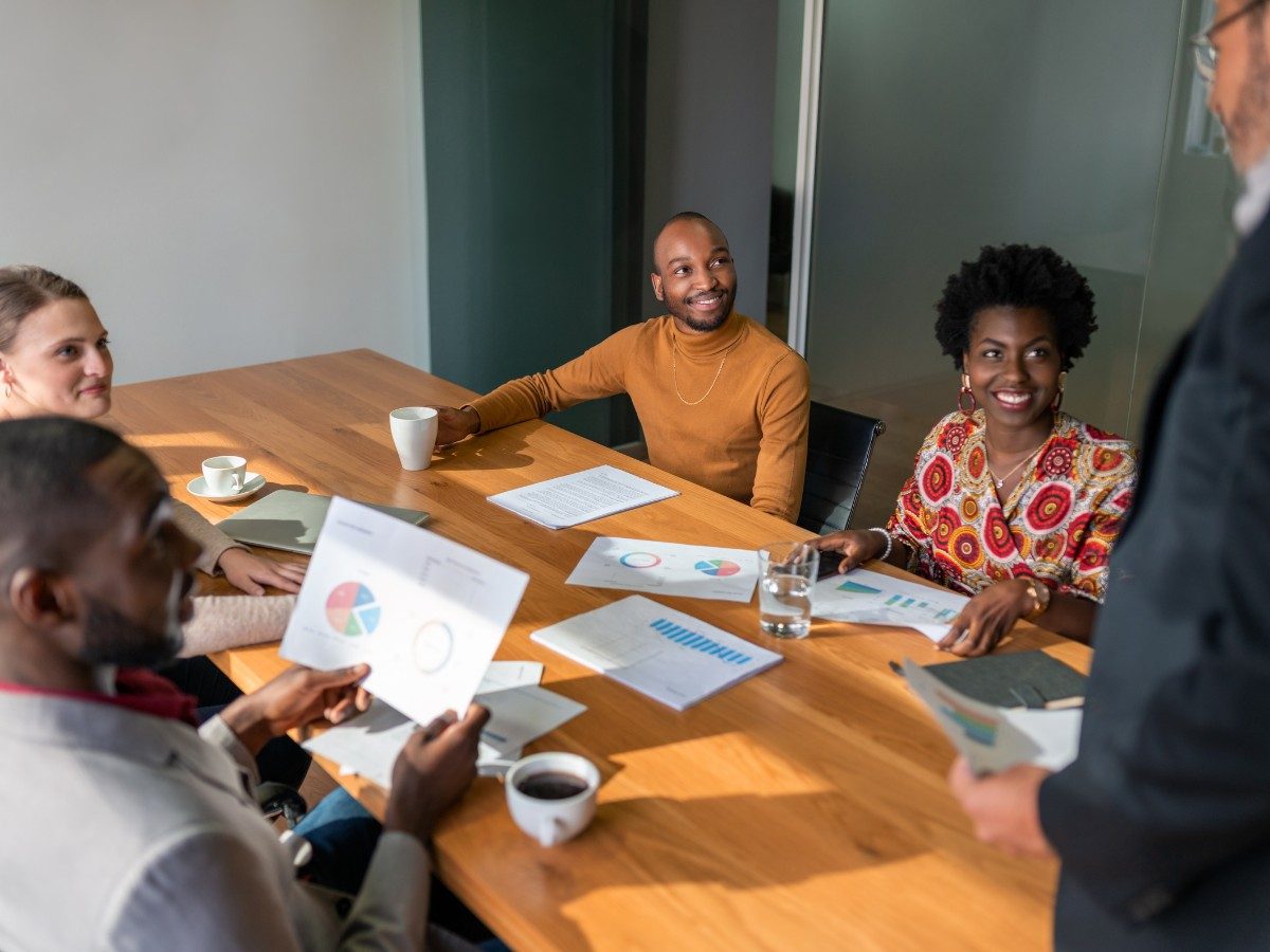 Corporate boardroom governance meeting