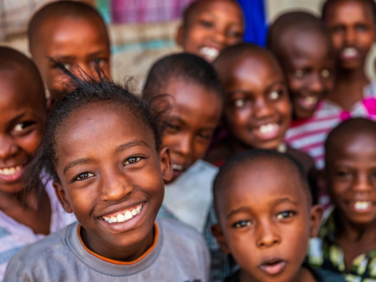 Community members in an African village